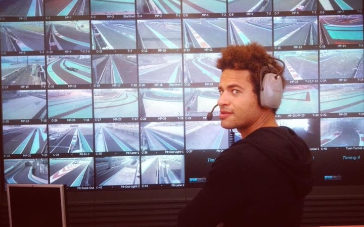 Mo in race control, from the Scoop Empire feature